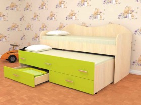 Кровать детская Нимфа двухместная 2.0 Венге/Дуб молочный в Вологде - vologda.katalogmebeli.com | фото 2