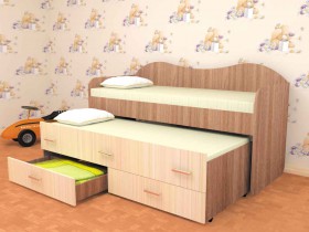 Кровать детская Нимфа двухместная 2.0 Венге/Дуб молочный в Вологде - vologda.katalogmebeli.com | фото 3