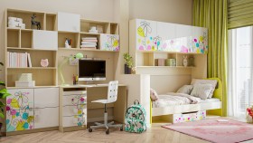 Детская комната Флёр (Белый/корпус Клен) в Вологде - vologda.katalogmebeli.com | фото 1