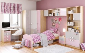 Детская комната Грэйси (Розовый/Серый/корпус Клен) в Вологде - vologda.katalogmebeli.com | фото 3
