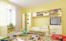 Детская комната Клаксон (Бежевый/корпус Клен) в Вологде - vologda.katalogmebeli.com | фото 2