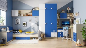 Детская комната Скай (Синий/Белый/корпус Клен) в Вологде - vologda.katalogmebeli.com | фото 1