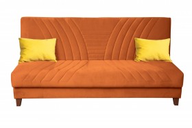 Диван-кровать "Бэлла" (велюр нео терра/подушки микровелюр желтый) в Вологде - vologda.katalogmebeli.com | фото 3