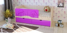 Друзья Кровать детская 2 ящика 1.6 Фиолетовый глянец в Вологде - vologda.katalogmebeli.com | фото