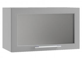 Кёльн ШВГС 600 Шкаф верхний горизонтальный со стеклом (Софт бланж/корпус Белый) в Вологде - vologda.katalogmebeli.com | фото