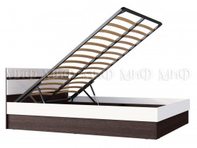 Ким кровать с подъемным механизмом 1,6 (Дуб сонома/белый глянец) в Вологде - vologda.katalogmebeli.com | фото 2