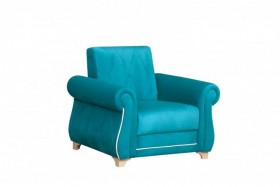 Кресло для отдыха "Порто" (велюр киви бирюза / микровельвет крем) в Вологде - vologda.katalogmebeli.com | фото 1