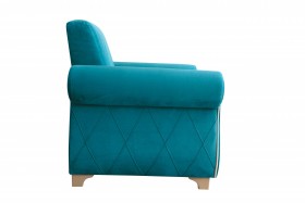 Кресло для отдыха "Порто" (велюр киви бирюза / микровельвет крем) в Вологде - vologda.katalogmebeli.com | фото 6