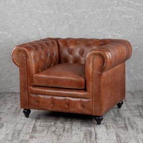 Кресло кожаное Лофт Честер (кожа) в Вологде - vologda.katalogmebeli.com | фото