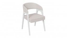 Кресло «Техас 1» (Белый матовый/Шенилл Estetica Vanille №220) в Вологде - vologda.katalogmebeli.com | фото
