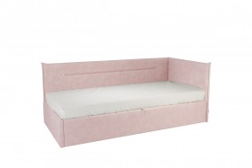 Кровать 0.9 Альба Тахта (Нежно-розовый велюр) в Вологде - vologda.katalogmebeli.com | фото
