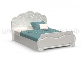 Кровать 1,4м Гармония (Белый/Белый глянец) в Вологде - vologda.katalogmebeli.com | фото