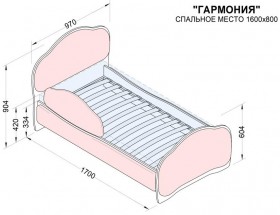 Кровать 160 Гармония 31 Светло-сиреневый (мягкий бортик) в Вологде - vologda.katalogmebeli.com | фото 2