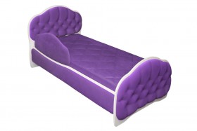 Кровать 160 Гармония 32 Фиолетовый (мягкий бортик) в Вологде - vologda.katalogmebeli.com | фото