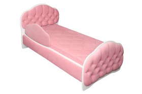 Кровать 160 Гармония 36 Светло-розовый (мягкий бортик) в Вологде - vologda.katalogmebeli.com | фото