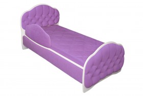 Кровать 160 Гармония 67 Светло-фиолетовый (мягкий бортик) в Вологде - vologda.katalogmebeli.com | фото
