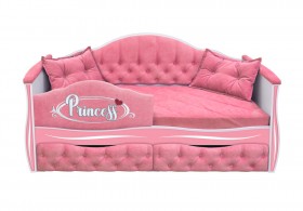 Кровать 160 серии Иллюзия 2 ящика 36 Розовый (мягкий бортик/подушки) в Вологде - vologda.katalogmebeli.com | фото
