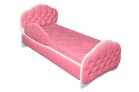 Кровать 170 Гармония 89 Розовый (мягкий бортик) в Вологде - vologda.katalogmebeli.com | фото