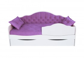 Кровать 170 серии Иллюзия Лайт 1 ящик 32 Фиолетовый (подушки) в Вологде - vologda.katalogmebeli.com | фото