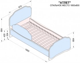 Кровать 180 Атлет 76 Зелёный (мягкий бортик) в Вологде - vologda.katalogmebeli.com | фото 2
