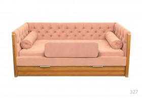 Кровать 180 серии Леди + ящик 15 Бледно-розовый (мягкий бортик/подушка валик) в Вологде - vologda.katalogmebeli.com | фото