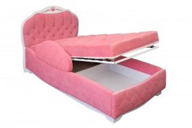 Кровать 190 Гармония Lux 36 Розовый (мягкий бортик) в Вологде - vologda.katalogmebeli.com | фото 2