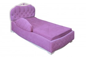 Кровать 190 Гармония Lux 67 Светло-фиолетовый (мягкий бортик) в Вологде - vologda.katalogmebeli.com | фото