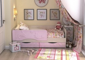 Кровать Алиса КР-812 1,6 Белфорд/Розовый металлик в Вологде - vologda.katalogmebeli.com | фото 2
