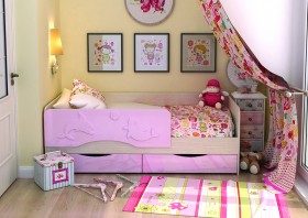 Кровать Алиса КР-812 1,6 Белфорд/Розовый металлик в Вологде - vologda.katalogmebeli.com | фото