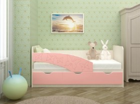Кровать Бабочки 1,6м (Розовый металлик) в Вологде - vologda.katalogmebeli.com | фото 1