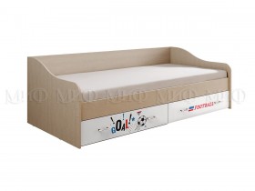 Кровать Boy Вега 0,9 м (Дуб беленый/Белый глянец/фотопечать) в Вологде - vologda.katalogmebeli.com | фото