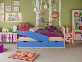 Кровать детская 1,6м Дельфин (Синий матовый) в Вологде - vologda.katalogmebeli.com | фото