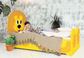 Кровать детская Лева 1.6 Желтый/Оранжевый в Вологде - vologda.katalogmebeli.com | фото