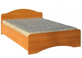 Кровать двойная 1600-1 без матраса (круглые спинки) Вишня Оксфорд в Вологде - vologda.katalogmebeli.com | фото