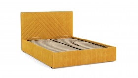 Кровать Гамма ш. 1400 (с основанием для хранения) (велюр тенерифе куркума) в Вологде - vologda.katalogmebeli.com | фото 2