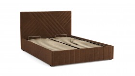 Кровать Гамма ш. 1400 (с основанием для хранения) (велюр тенерифе шоколад) в Вологде - vologda.katalogmebeli.com | фото 3