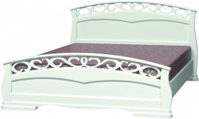 Кровать Грация-1 из массива сосны 1600*2000 Белый античный в Вологде - vologda.katalogmebeli.com | фото 5