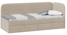 Кровать «Молли» с мягкой обивкой (900) тип 1 (Микровелюр Scandi Cream 03) в Вологде - vologda.katalogmebeli.com | фото