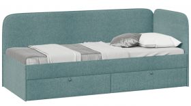 Кровать «Молли» с мягкой обивкой (900) тип 1 (Микровелюр Scandi Indigo 11) в Вологде - vologda.katalogmebeli.com | фото