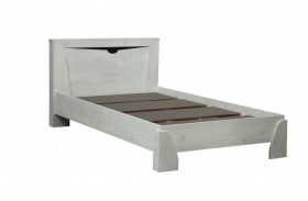 Кровать одинарная 33.07 с настилом "Лючия" (ш. 900)/(бетон пайн белый / венге / белый) в Вологде - vologda.katalogmebeli.com | фото 1