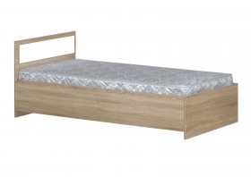 Кровать одинарная 900-2 без матраса (прямые спинки) Дуб Сонома в Вологде - vologda.katalogmebeli.com | фото 1