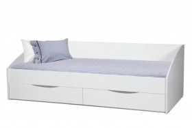Кровать одинарная "Фея - 3" (симметричная) New/(белый / белый / ДВПО: белый) в Вологде - vologda.katalogmebeli.com | фото