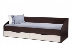 Кровать одинарная "Фея - 3" (симметричная) New (венге / вудлайн кремовый / ДВПО: белый) в Вологде - vologda.katalogmebeli.com | фото 1