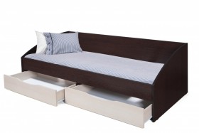 Кровать одинарная "Фея - 3" (симметричная) New (венге / вудлайн кремовый / ДВПО: белый) в Вологде - vologda.katalogmebeli.com | фото 3