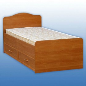 Кровать одинарная 800-2 без матраса (прямые спинки) Дуб Сонома в Вологде - vologda.katalogmebeli.com | фото 2