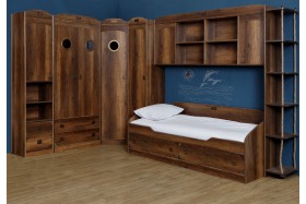 Кровать с 2-мя ящиками «Навигатор» (Дуб Каньон) в Вологде - vologda.katalogmebeli.com | фото 10
