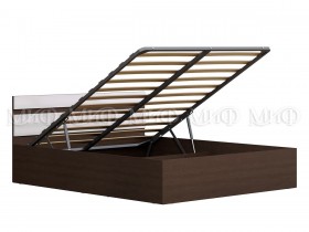 Кровать с подъемным механизмом Нэнси 1,4м (Венге/белый глянец) в Вологде - vologda.katalogmebeli.com | фото 1