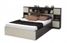 Кровать с прикроватным блоком КР 552 Спальня Basya (венге/белфорт) в Вологде - vologda.katalogmebeli.com | фото