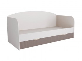 Кровать с ящиками ДКД 2000.1 Лавис (Белый софт/Грей софт/корпус Белый) в Вологде - vologda.katalogmebeli.com | фото