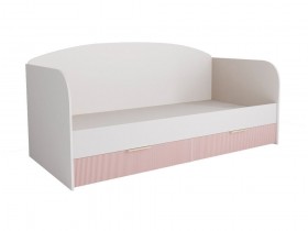 Кровать с ящиками ДКД 2000.1 Лавис (Белый софт/Роза/корпус Белый) в Вологде - vologda.katalogmebeli.com | фото
